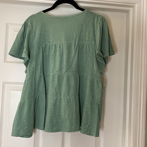 Lucky Brand green short-sleeved top size M - Picture 5 of 6